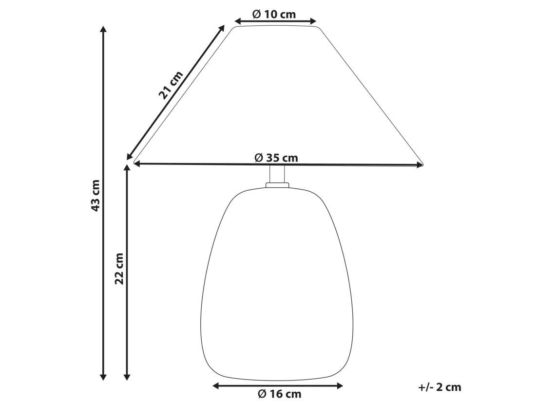 Lampe à poser LUCHETTI Céramique Noir