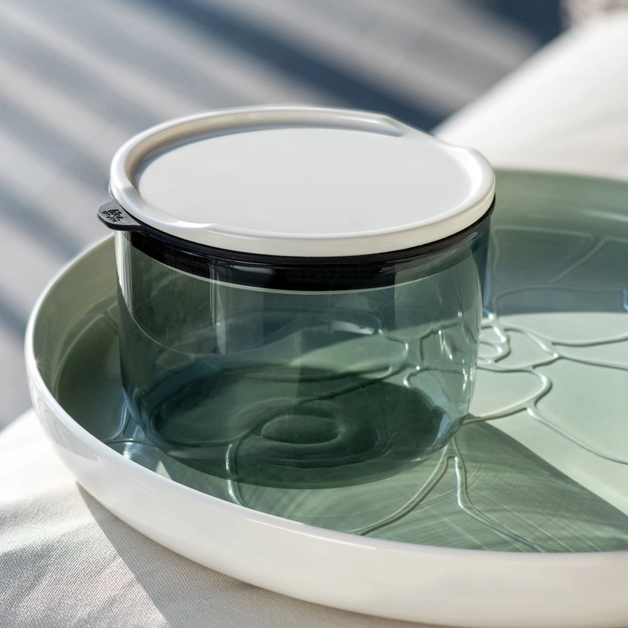 Villeroy & Boch Glas-Lunchbox To Go & To Stay 13 x 9,5 cm grau
