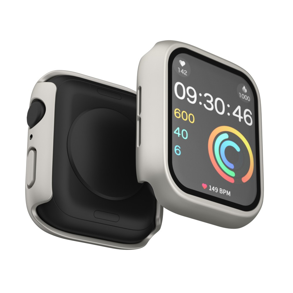 Apple Watch (41 mm) Hardcase Bumper   Display Schutzglas (IP68) - Grau
