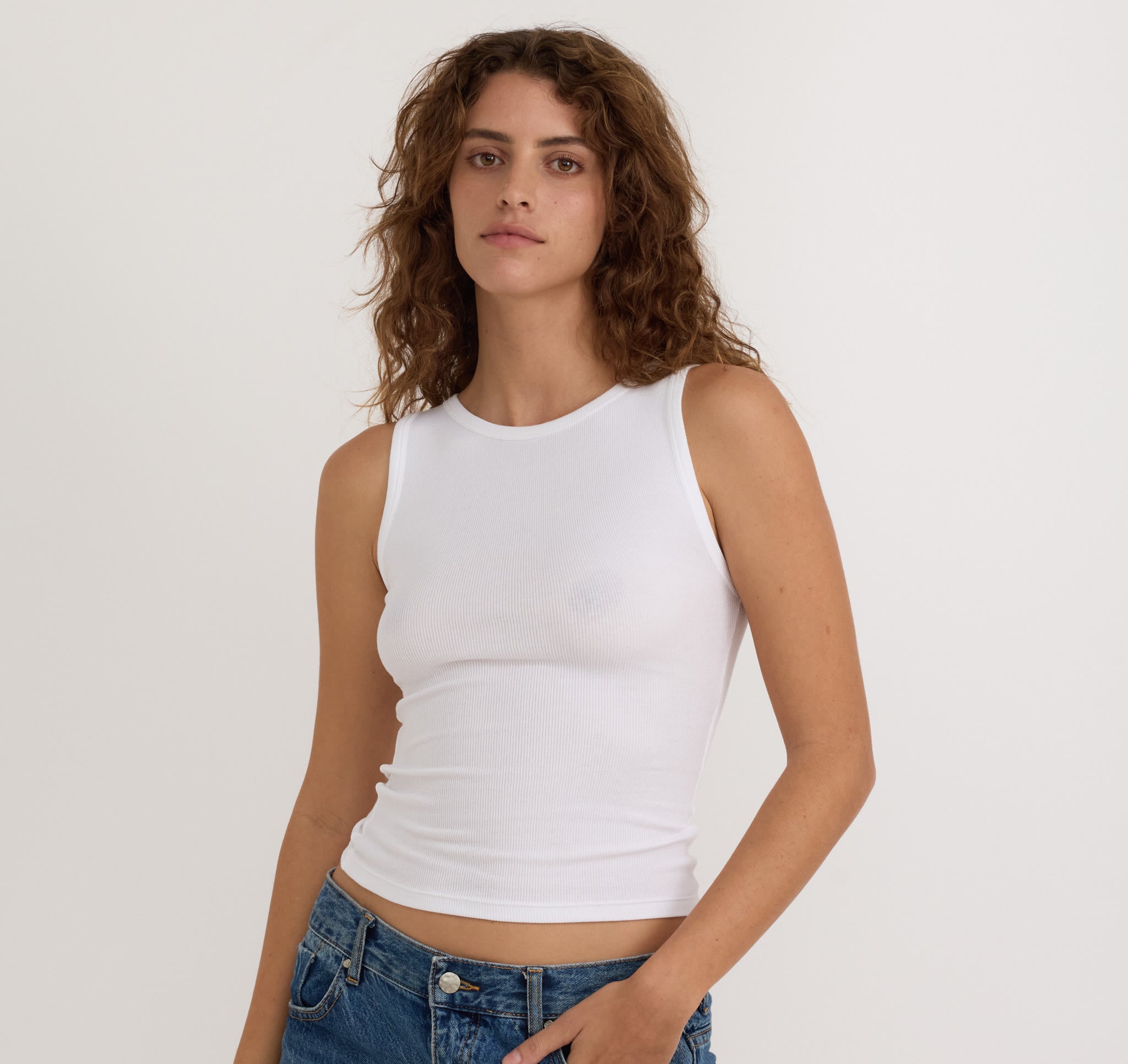 ORGANIC COTTON<br>Core Rib Tank Top