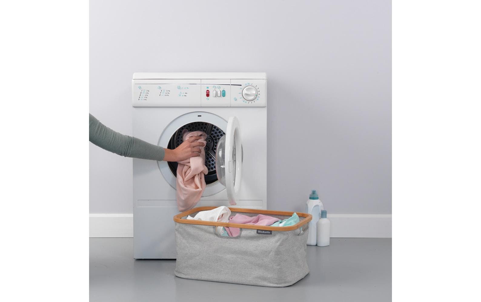 Wäschekorb Linn Grau, 40 lFaltbarer Wäschekorb