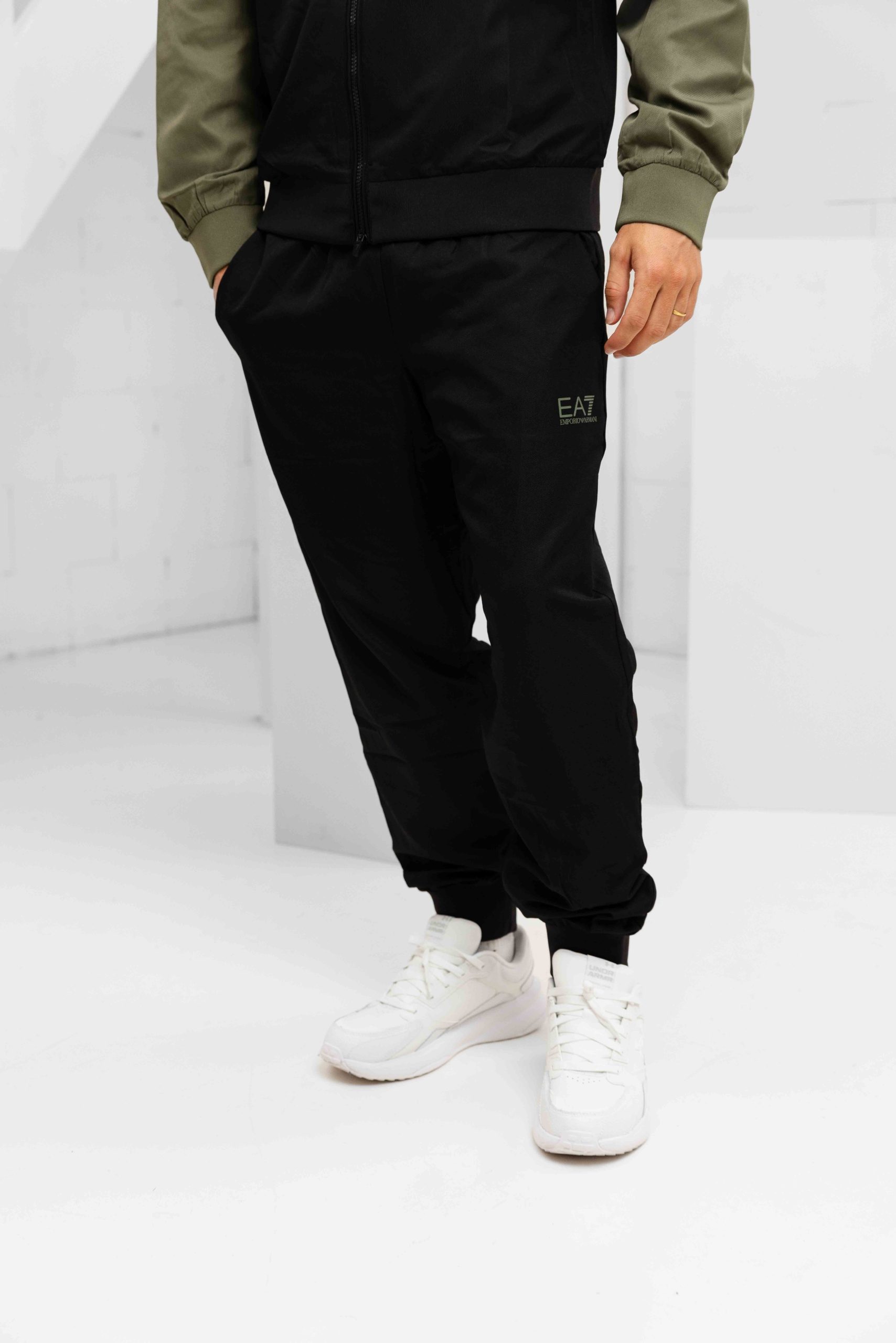 EA7 Emporio Armani 7M000642 Trainingspak Heren Zwart/Donkergroen