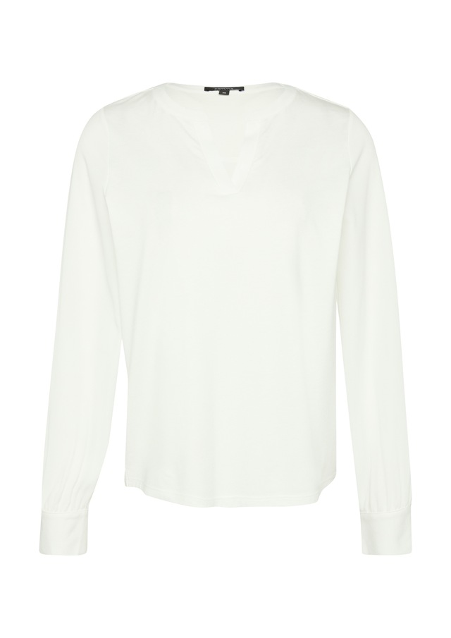 Comma Blusenshirt , mit geschlitztem Rundhals