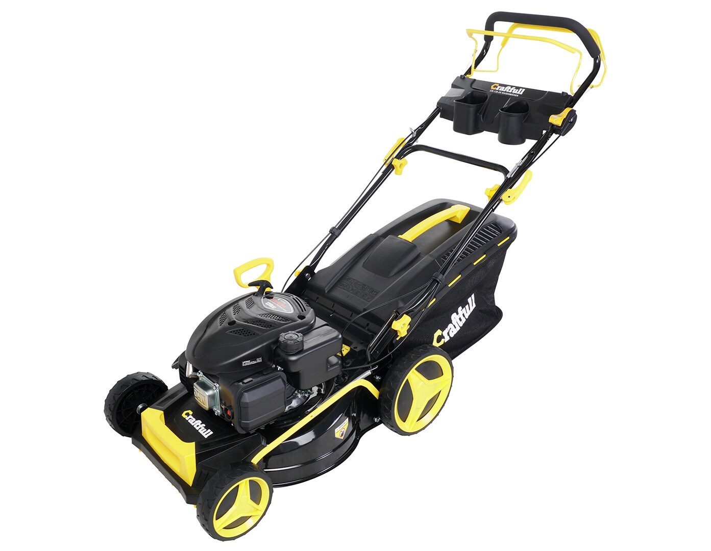 Craftfull Premium Benzin-Rasenmäher CR-139-20, 5in1, GT-Leichtlaufgetriebe, 139-cc-Motor, Easy-Clean