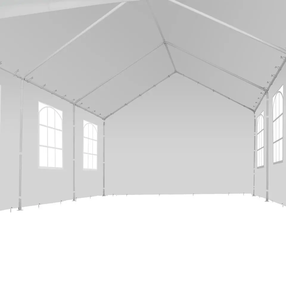 tectake - Partytent 6x4m met 4 zijwanden, Wit