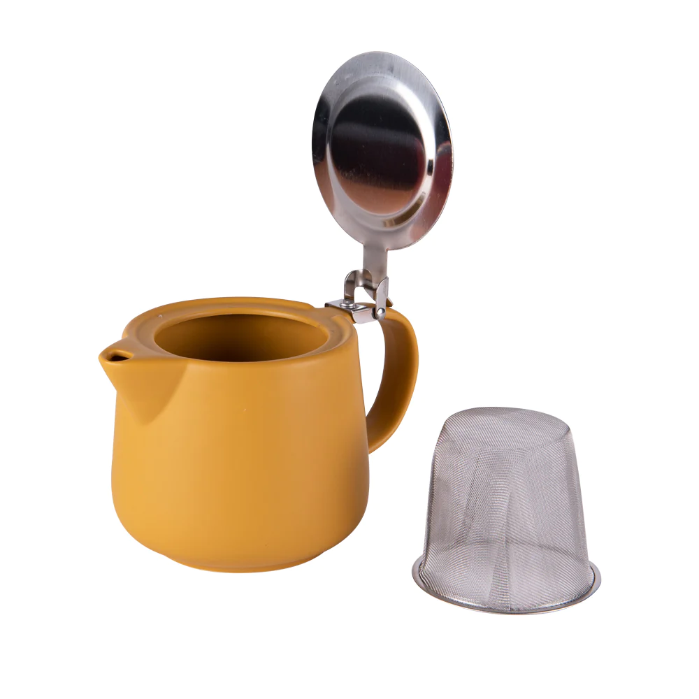 Théière avec filtre Uno 0.9L jaune Table passion