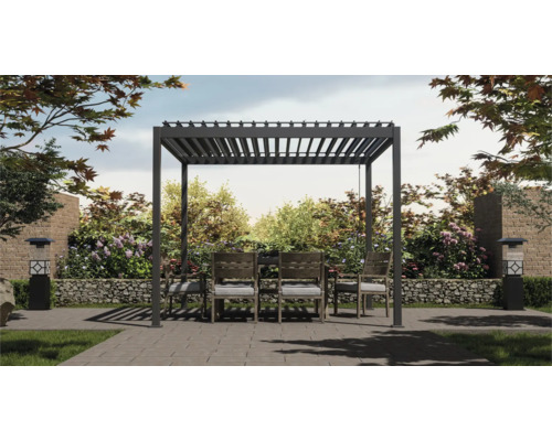 Pergola basis, paaldikte 8,8 x 8,8 cm, 300 x 360 cm, antraciet