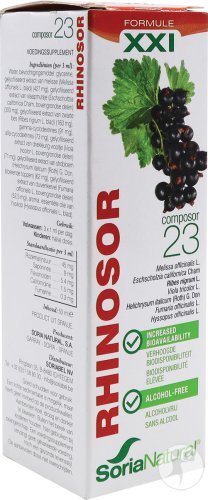 Soria Natural Formule XXI Composor 23 Rhinosor Flacon Compte-Gouttes 50ml