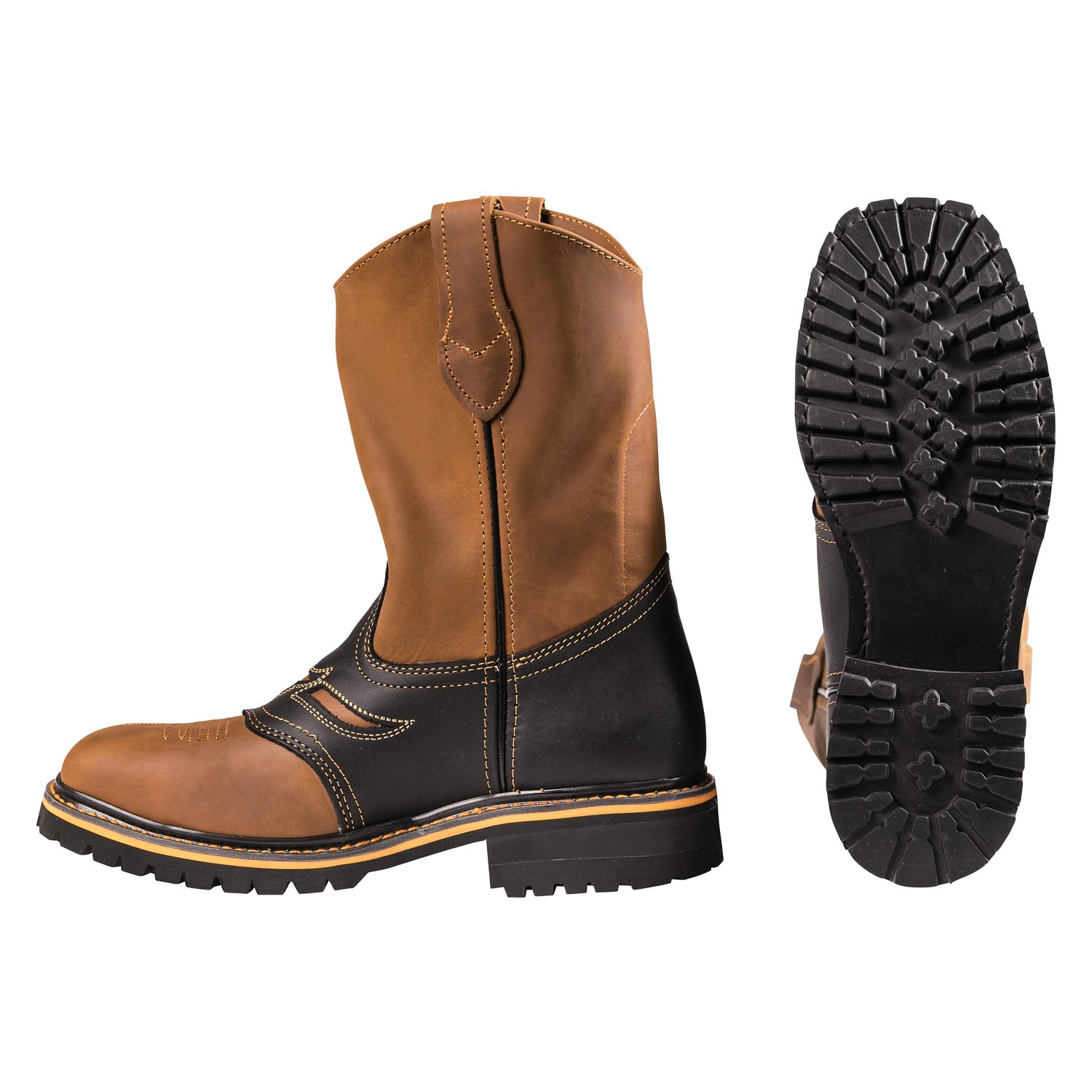 STARS & STRIPES Westernstiefel Workerboot WB-32  - braun/schwarz