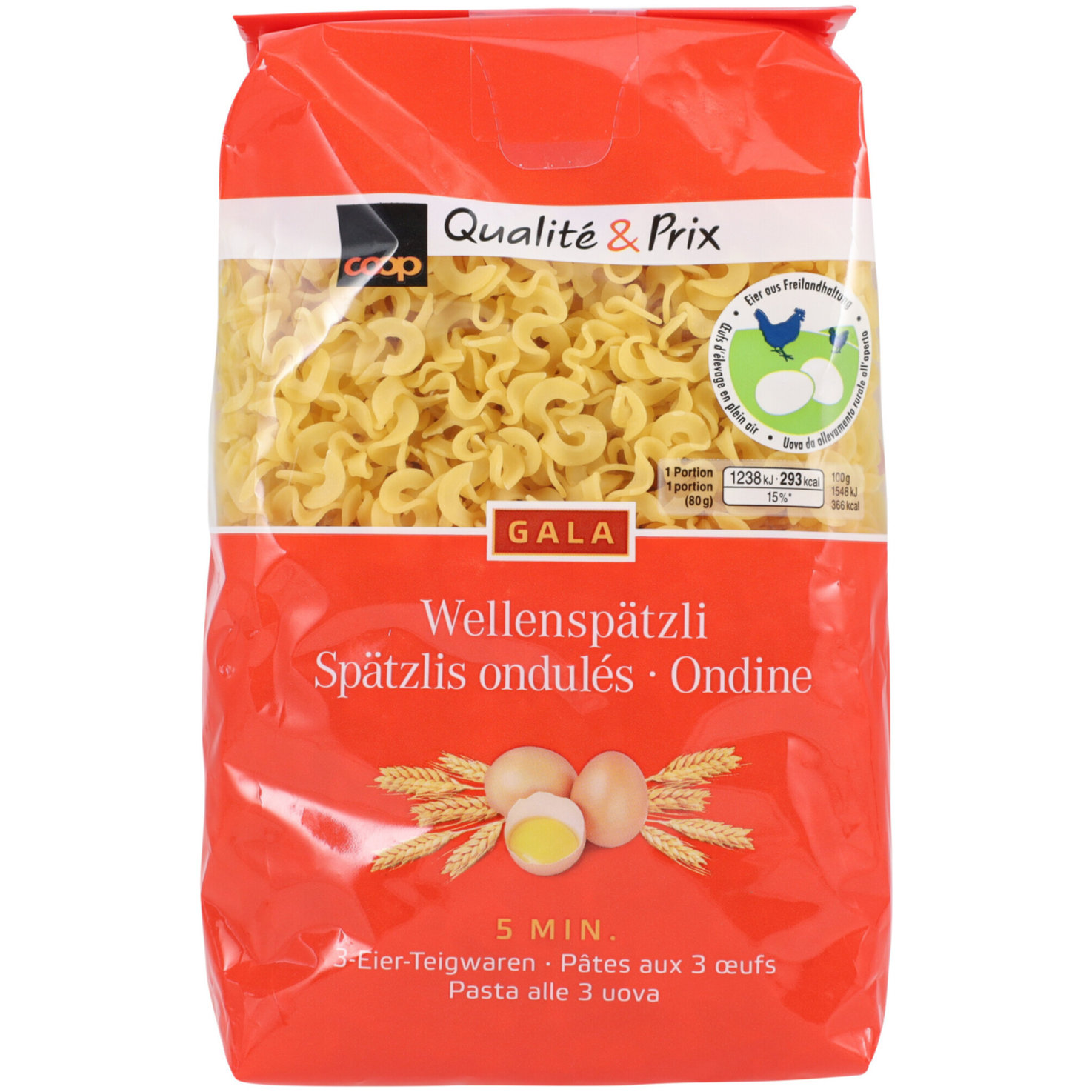Gala 3-Eier Wellenspätzli