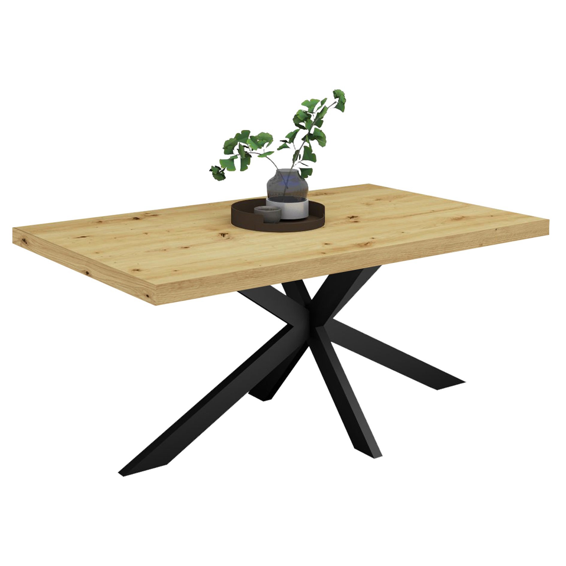 Esstisch - Artisan Eiche - schwarz - 175 cm
