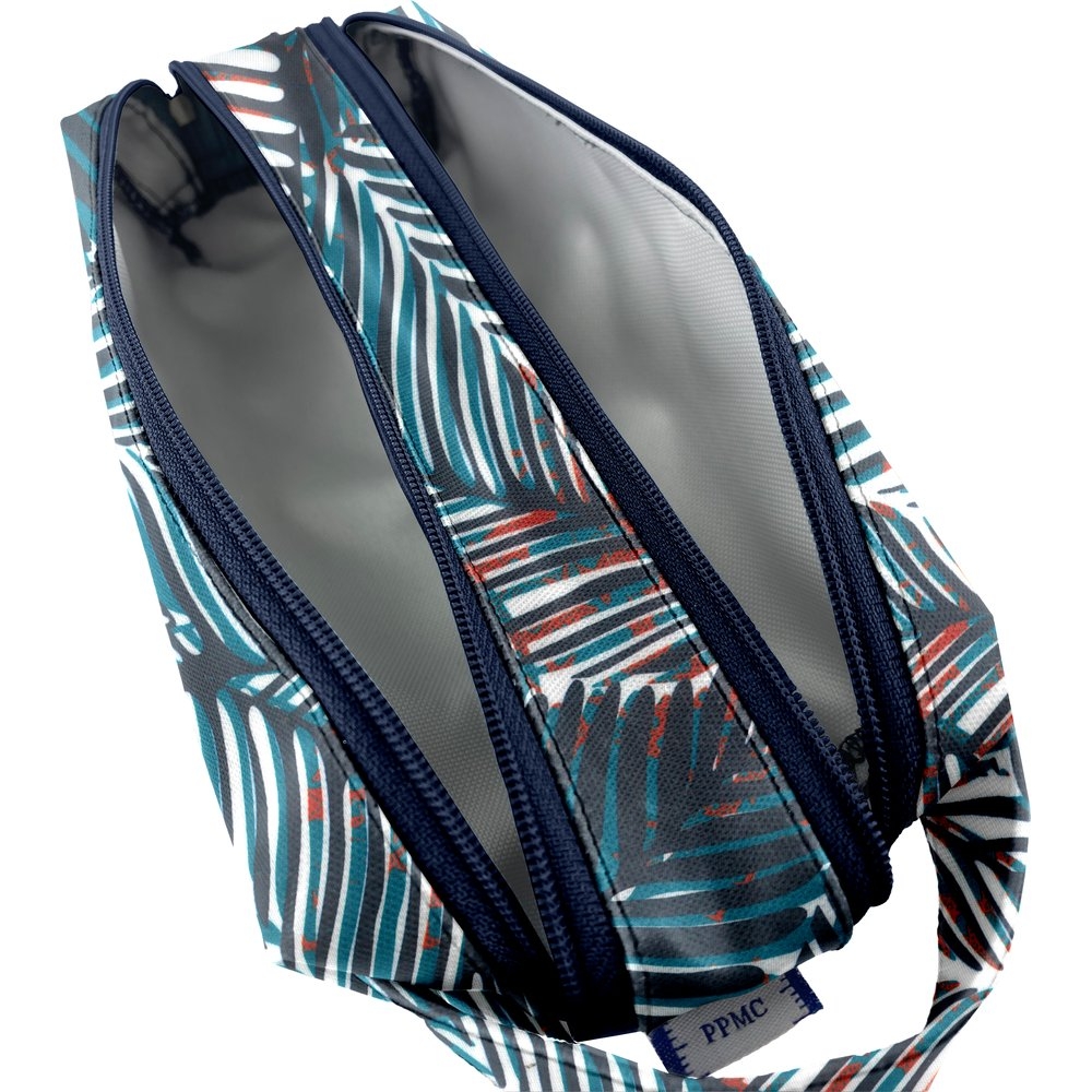 Trousse Double Compartiment Feuillage Marine