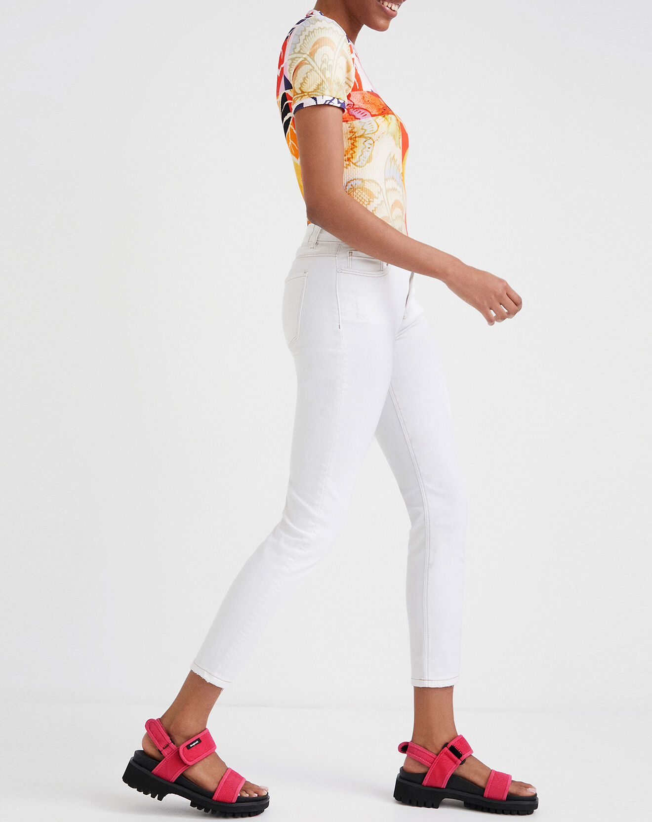 Desigual Jean Blanca blanc