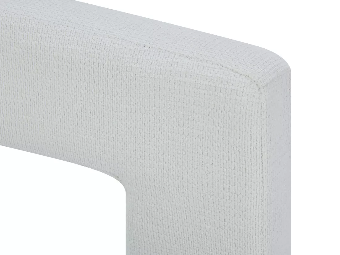 Fauteuil en tissu texturé blanc FAVINA
