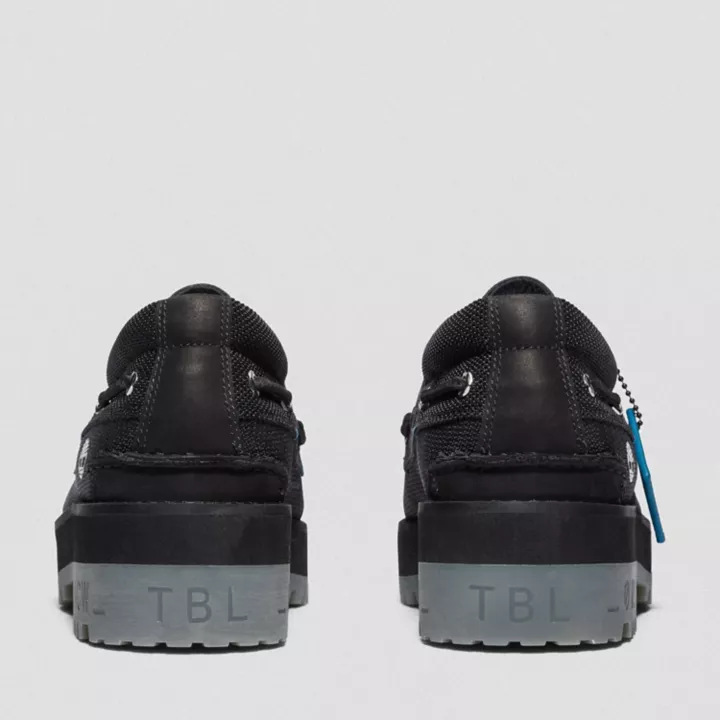 Chaussures bateau cousues main à 3 œillets Future73 Timberland x A-COLD-WALL* pour femme en noir