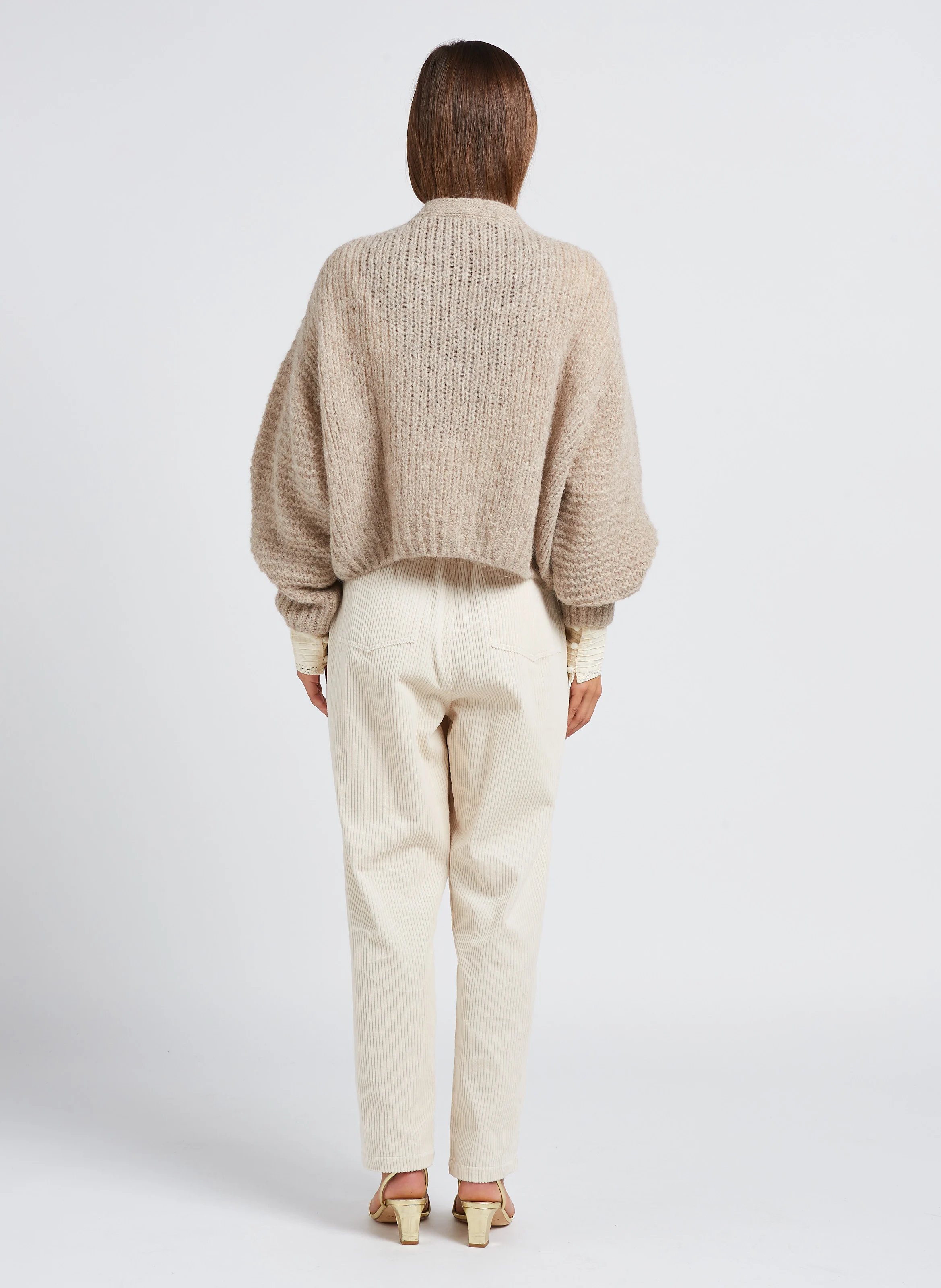 CLAYDE - Pantalon carotte en coton | Beige