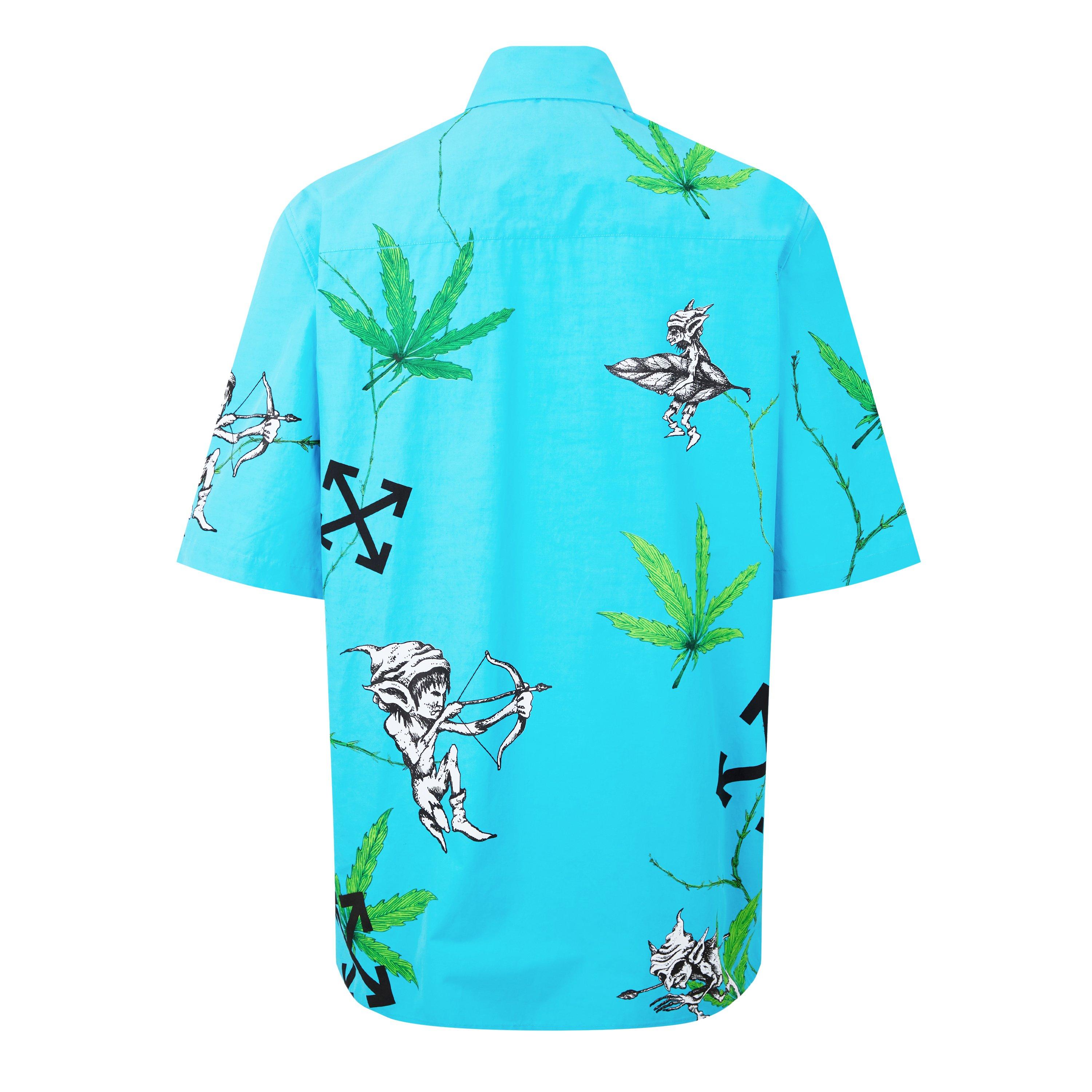 Off White Graphic Print Short Sleeve Shirt