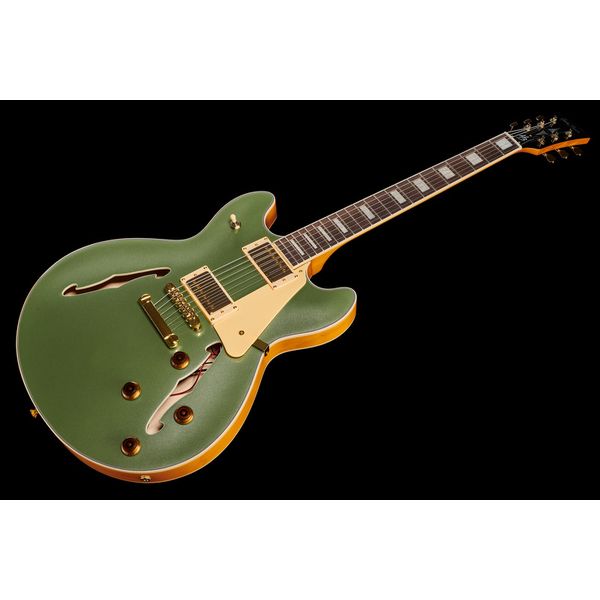Harley Benton HB-35Plus Metallic Gree w/Bag