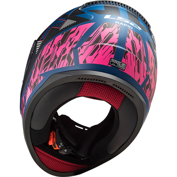 LS2 - Casque FF353 Rapid Xtreet Noir Mat / Bleu / Rose