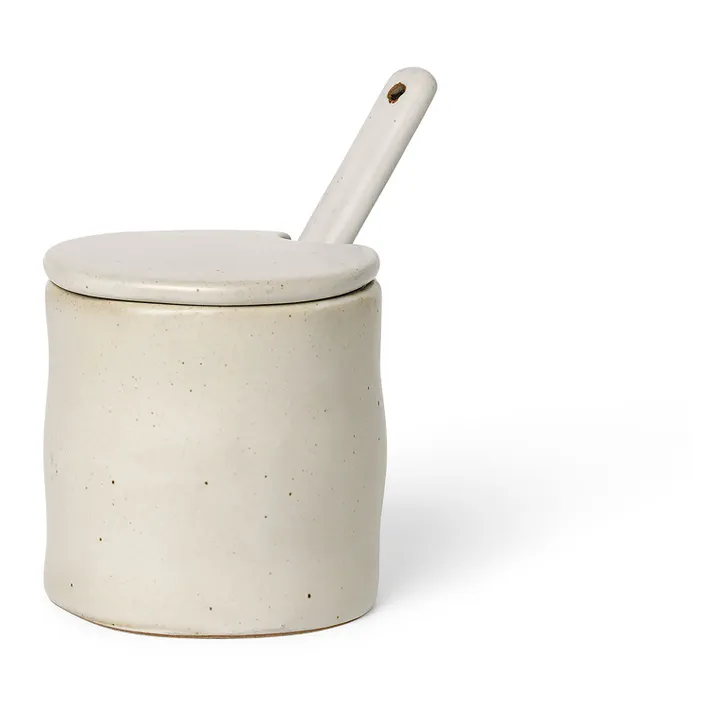 Ferm Living Pot à confiture Flow  | Blanc cassé