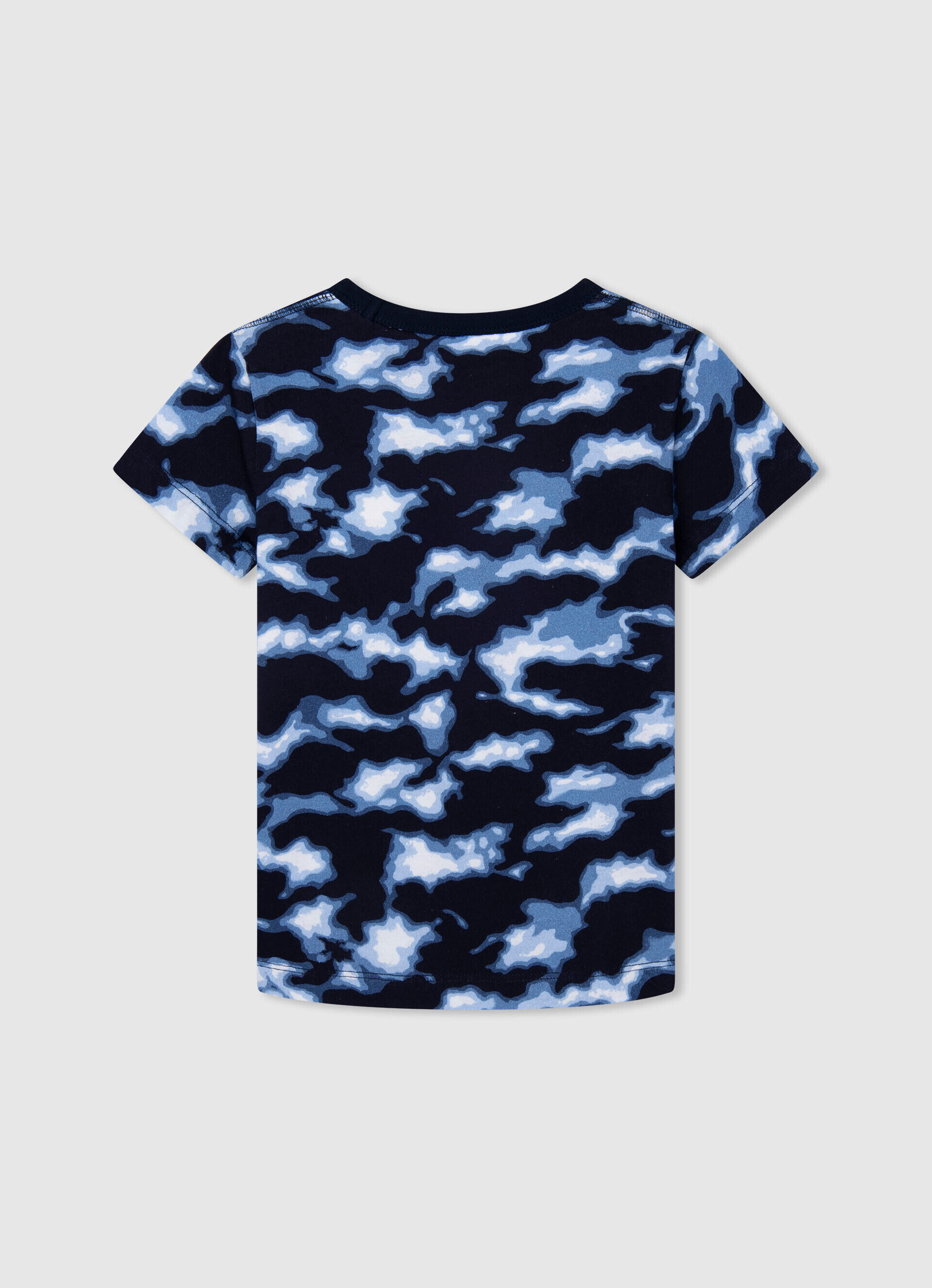 CAMISETA DE ALGODÃO CAMUFLADA - azul ozzy