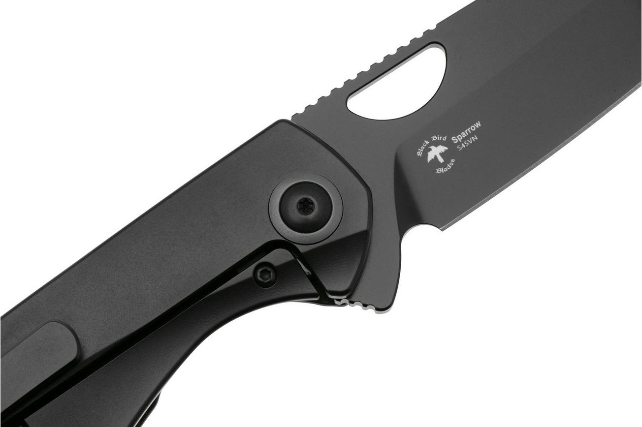 Kizer Sparrow Ki3628A2 Black CPM S45VN, Marble Carbon Fiber/Titanium zakmes, Vincent Rizzo design