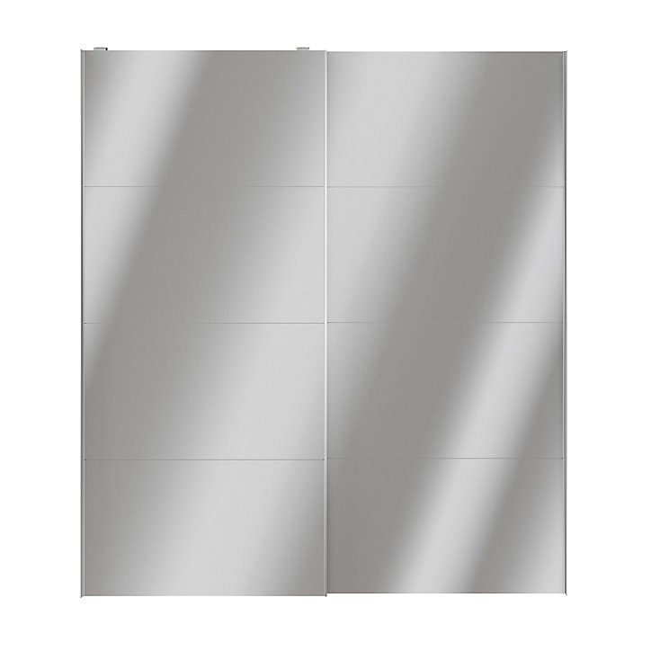 Portes de placard coulissantes 2 vantaux panneaux miroir GoodHome Atomia H. 225 x L. 200 x ép. 5,5 cm