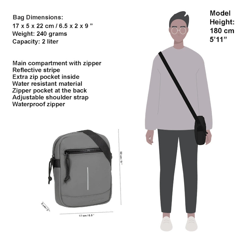 New Rebels Mart Schoudertas Topzip Antracite