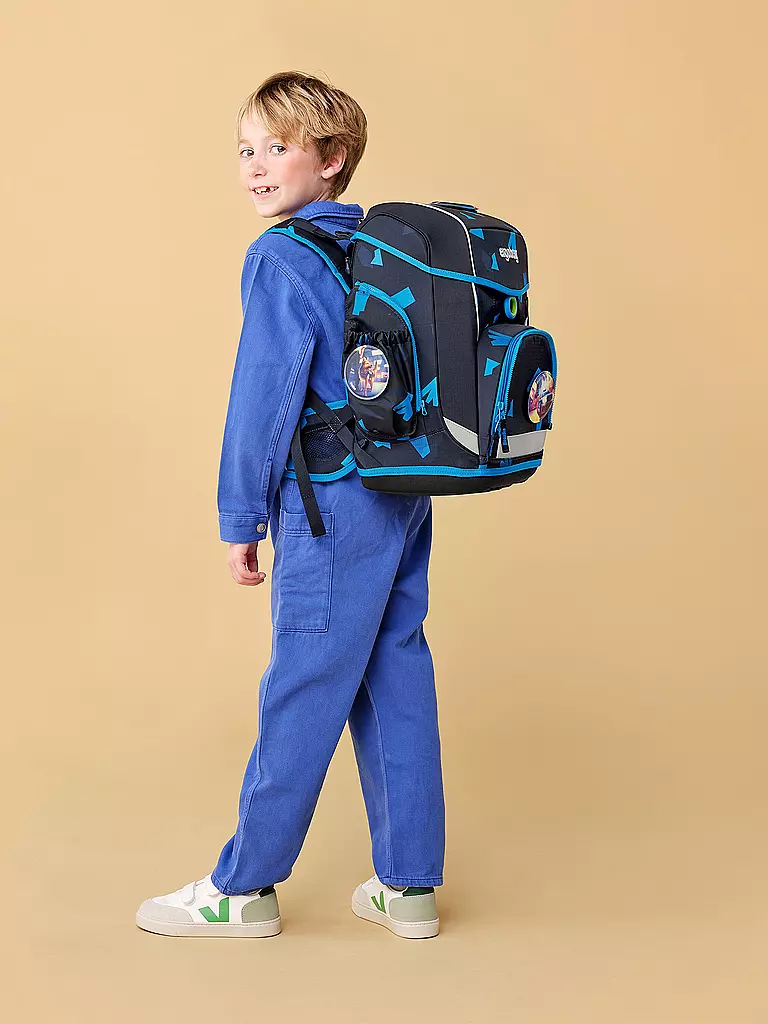 ERGOBAG Schultasche Set 5tlg CUBO LIGHT VerfolgBäerjagd schwarz
