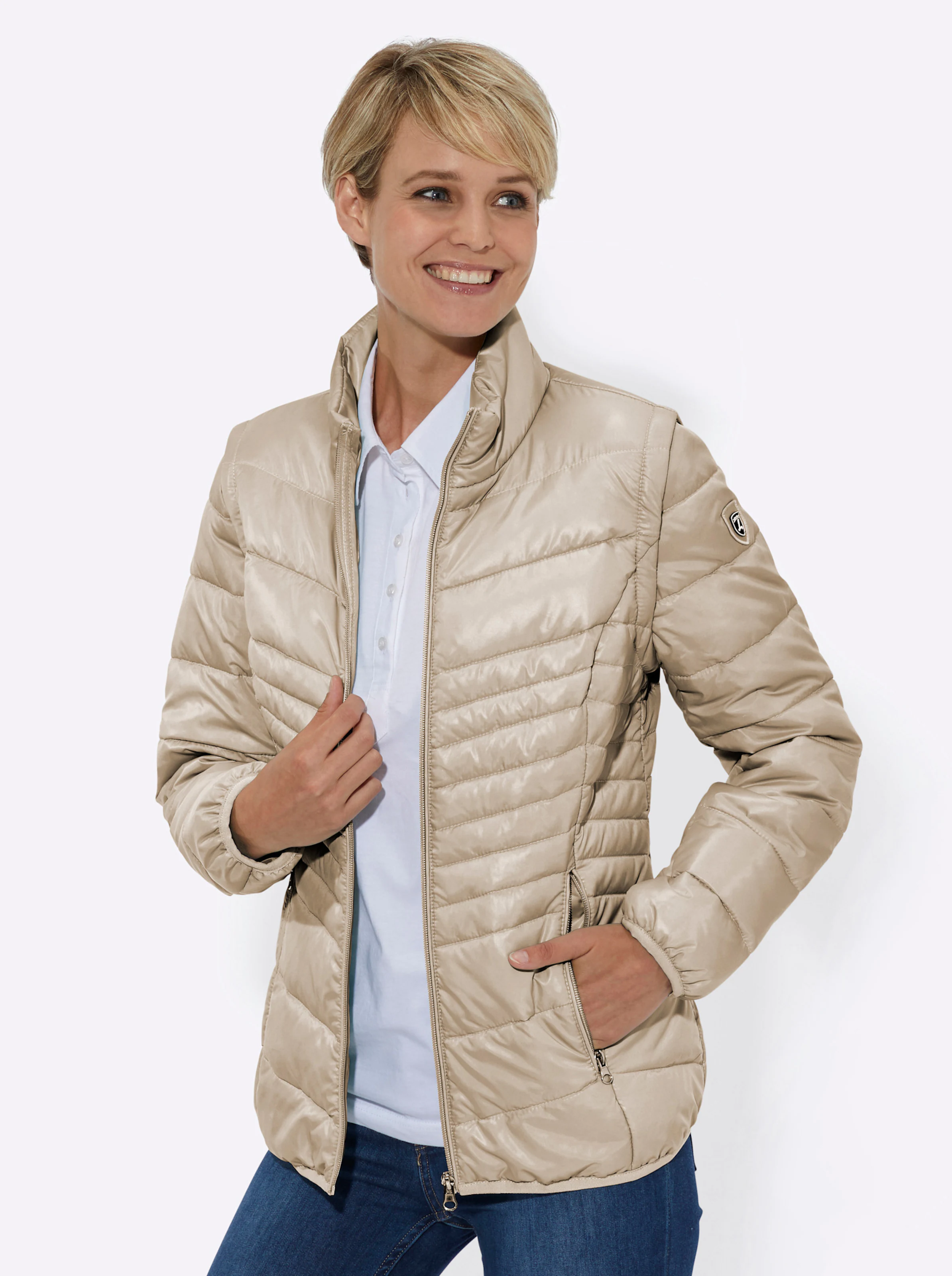 Steppjacke in beige