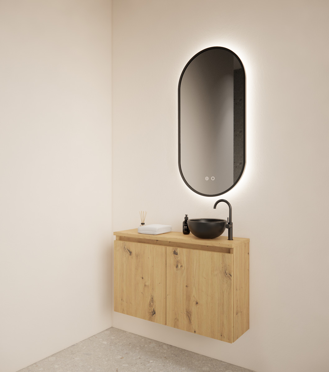 Gliss Design Echo toiletmeubel 80cm evoke eiken