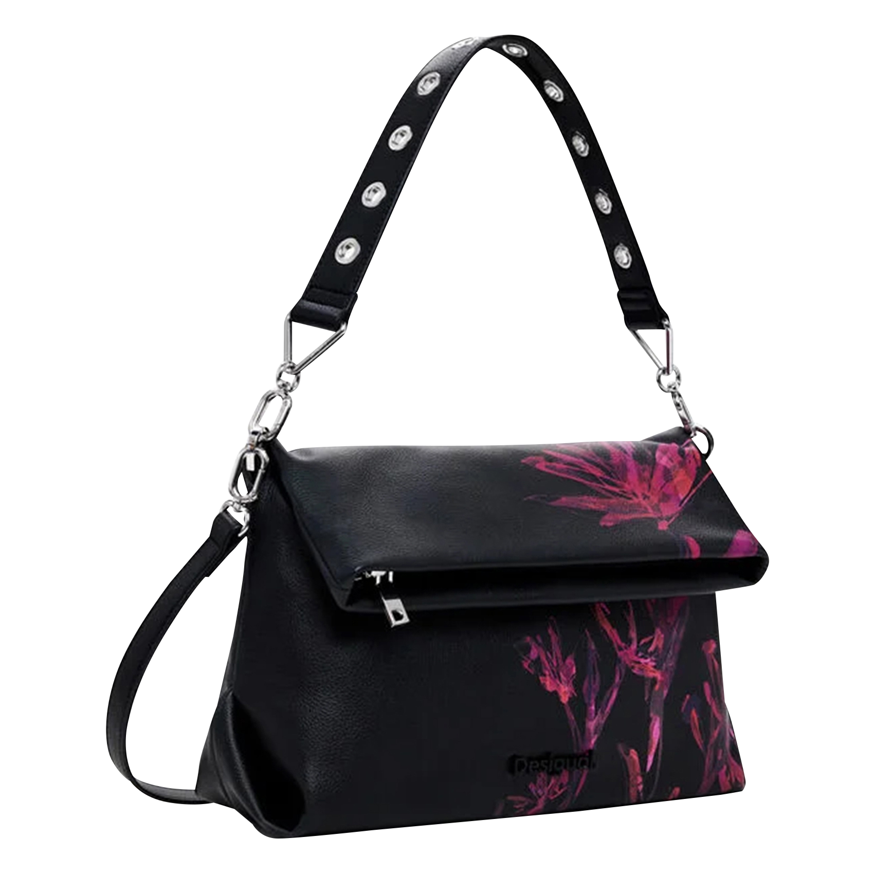Sac bandoulière imprimé | Noir