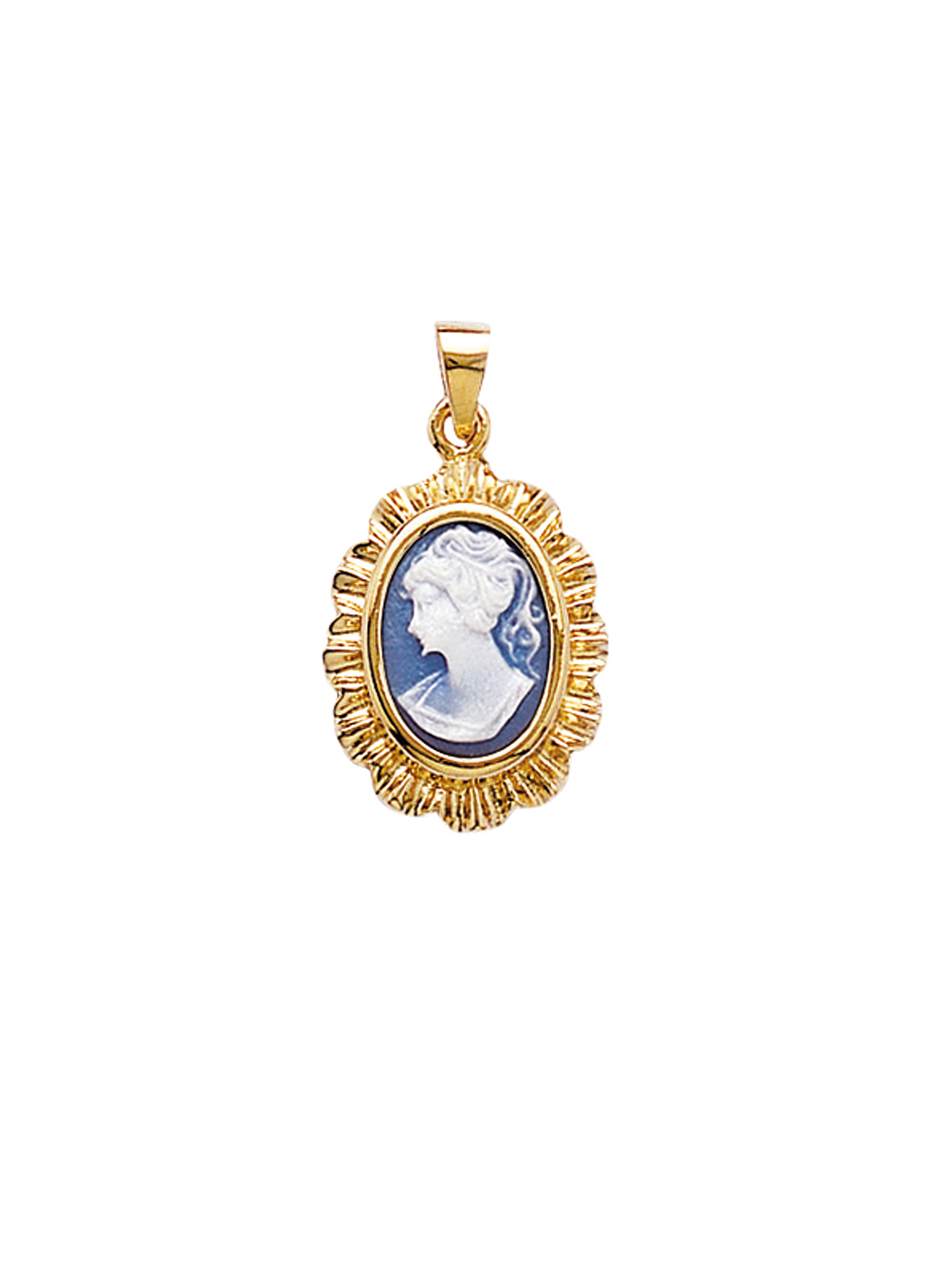 Pendentif avec camée en résine