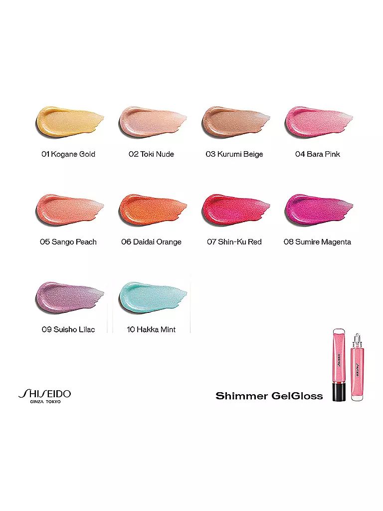 SHISEIDO Lipgloss - Shimmer Gelgloss ( 02 Toki Nude ) beige