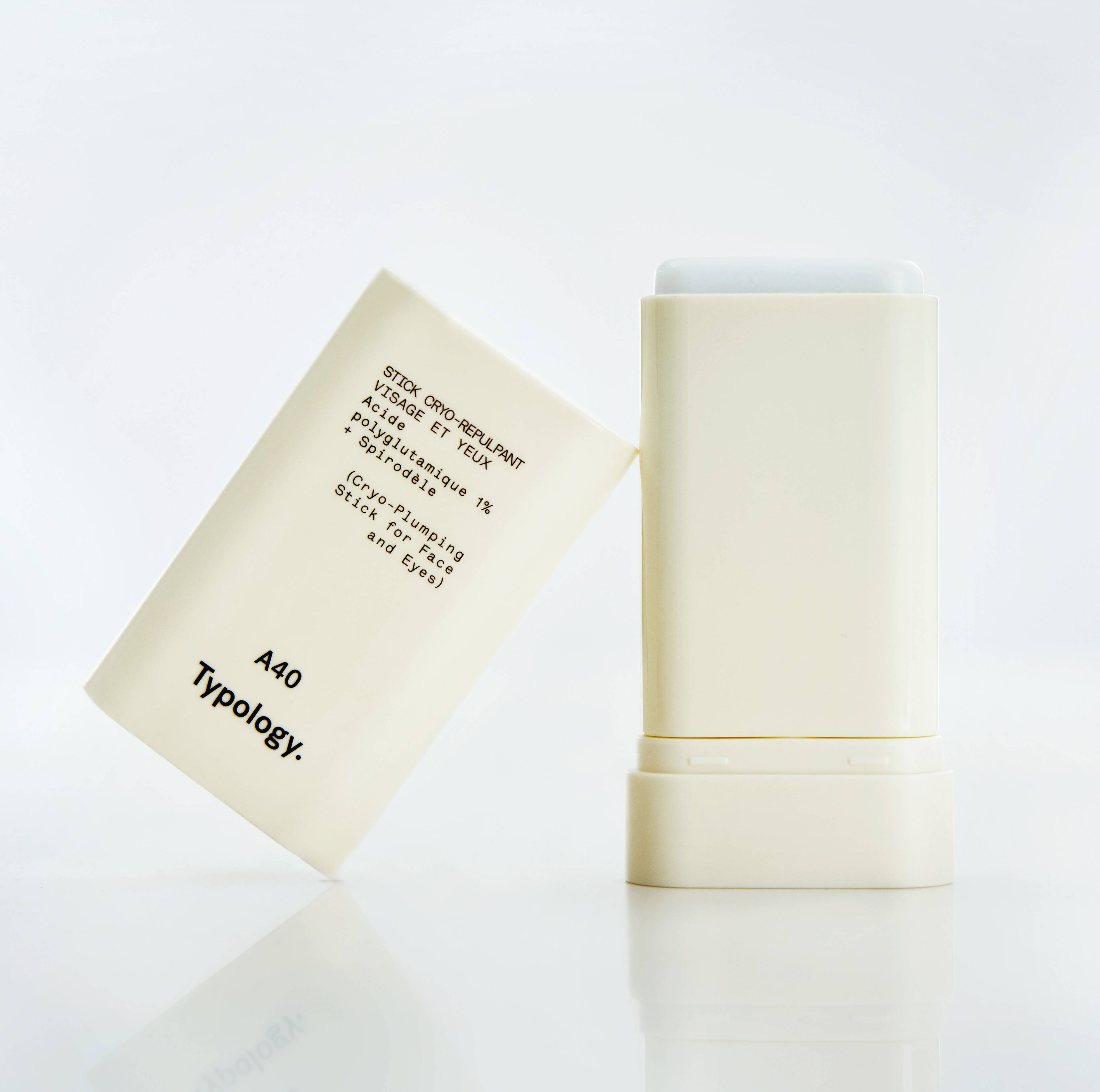A40 - Stick cryo-repulpant visage et yeux<br>Acide polyglutamique 1% + Spirodèle