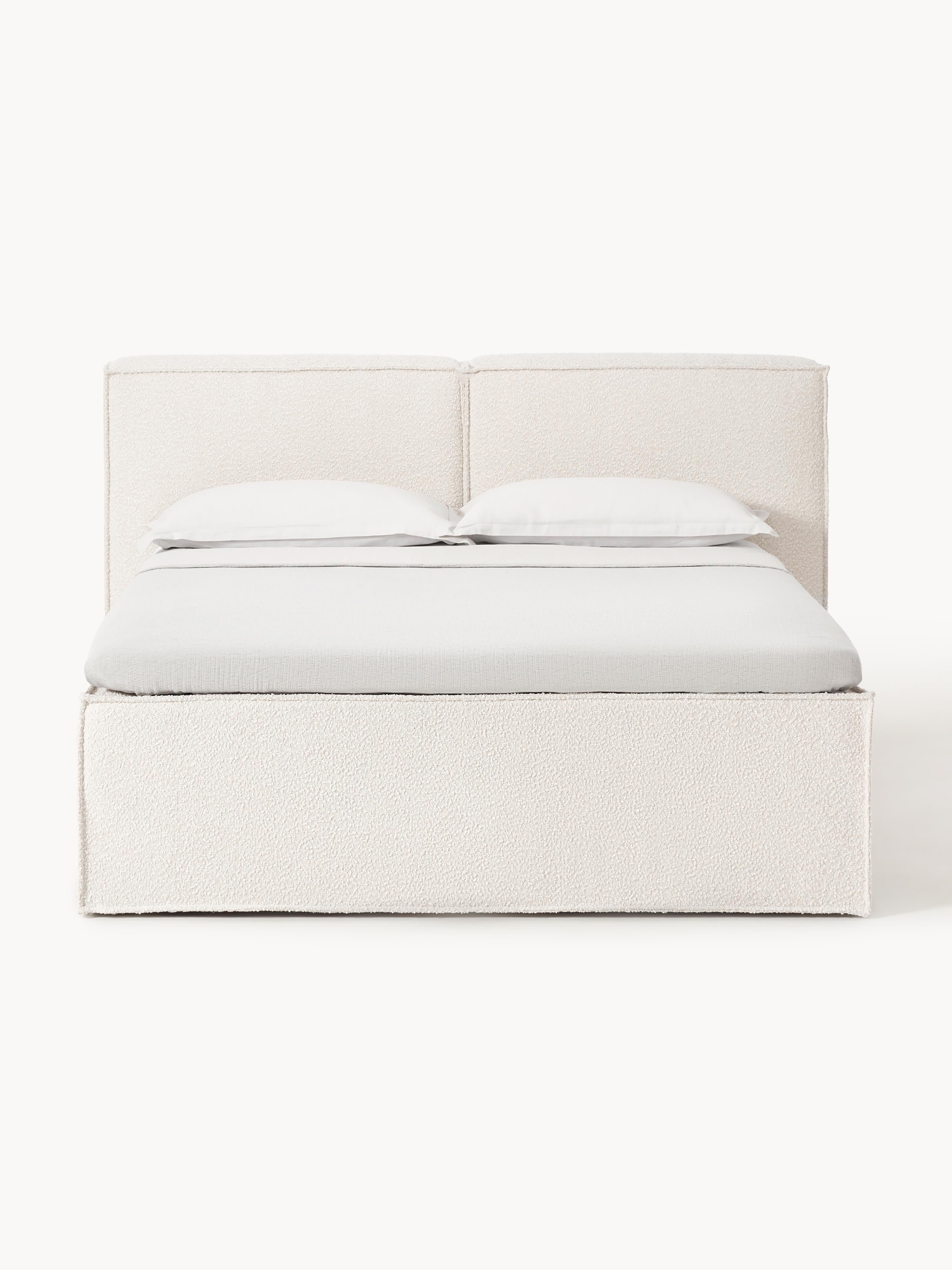 Bouclé boxspring bed Lennon