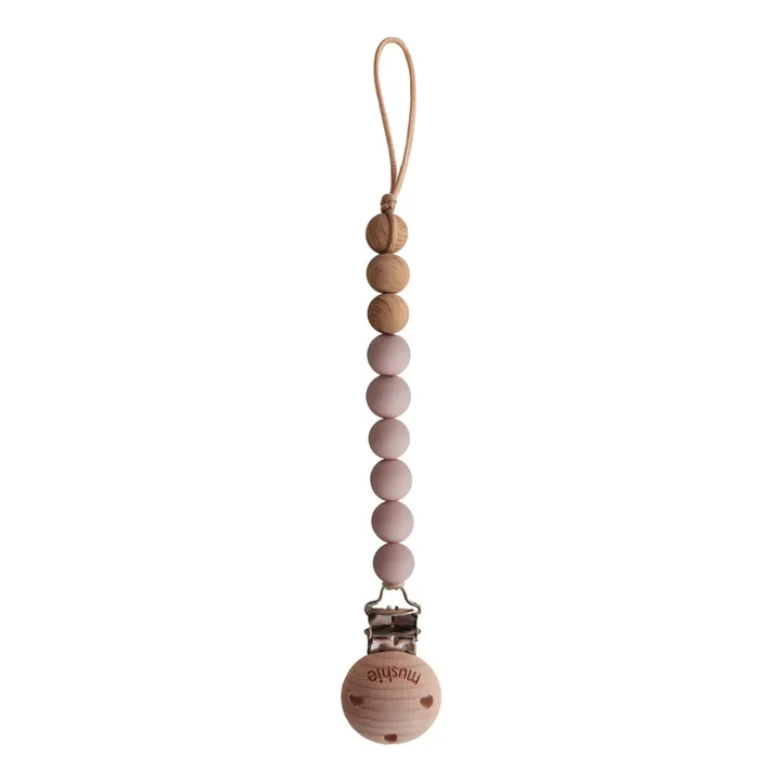 Mushie Attache-tétine Eva | Blush