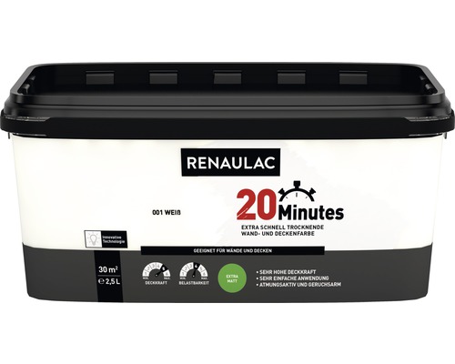 RENAULAC Muurverf Mat Wit 2,5 L