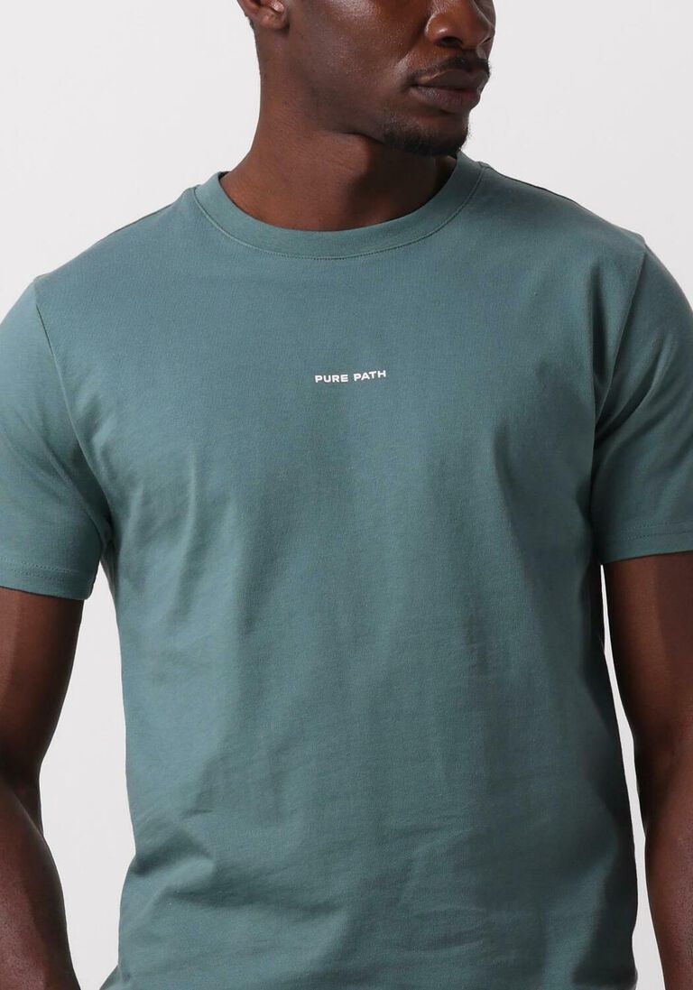 PURE PATH groene pure path t-shirt tshirt with front and back print