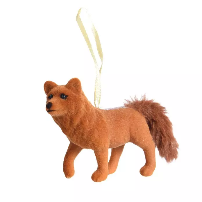 Renard de Noël à suspendre (H7 cm) Milou Marron