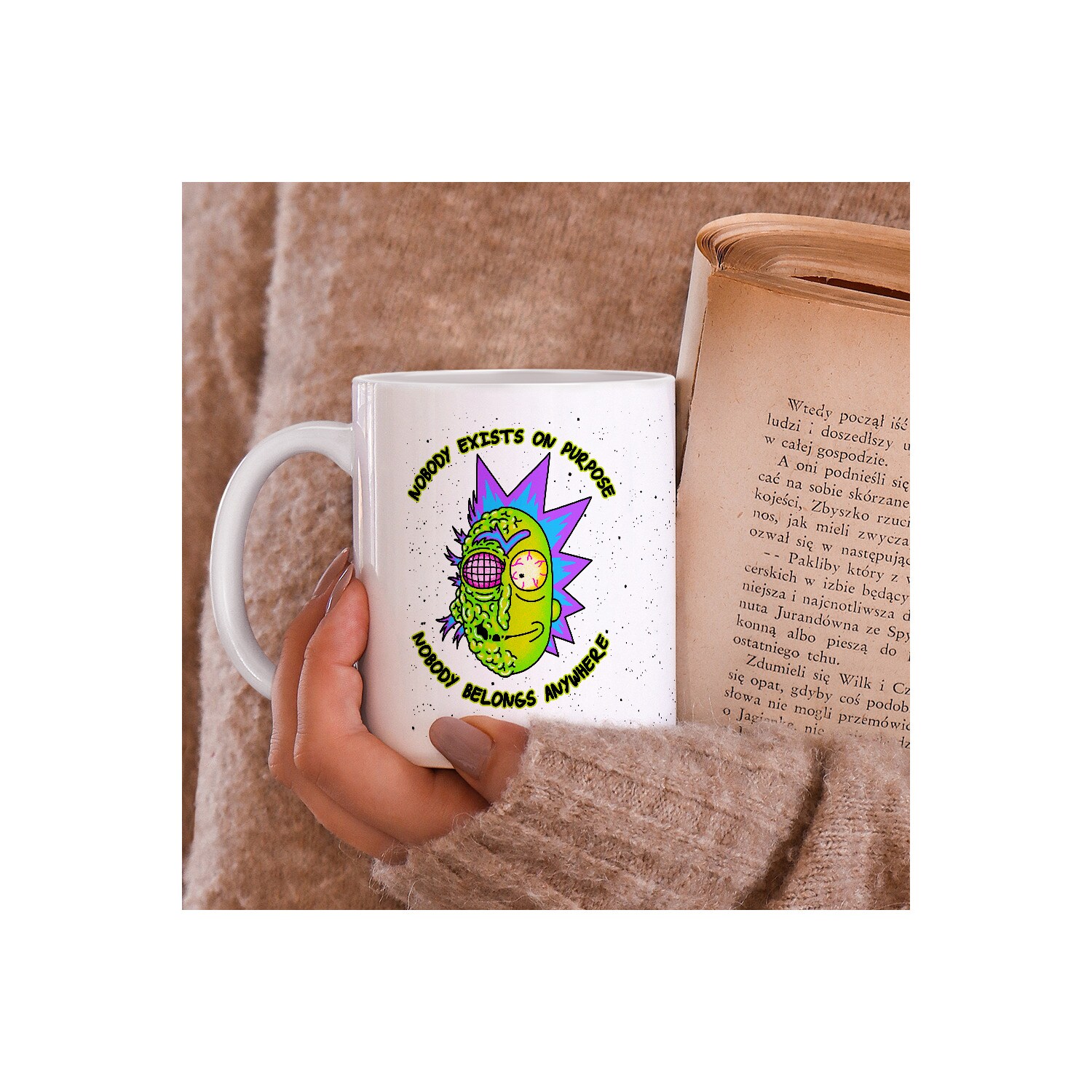 Rick and Morty Keramikbecher Muster Morty 010 Kaffee- und Teebecher