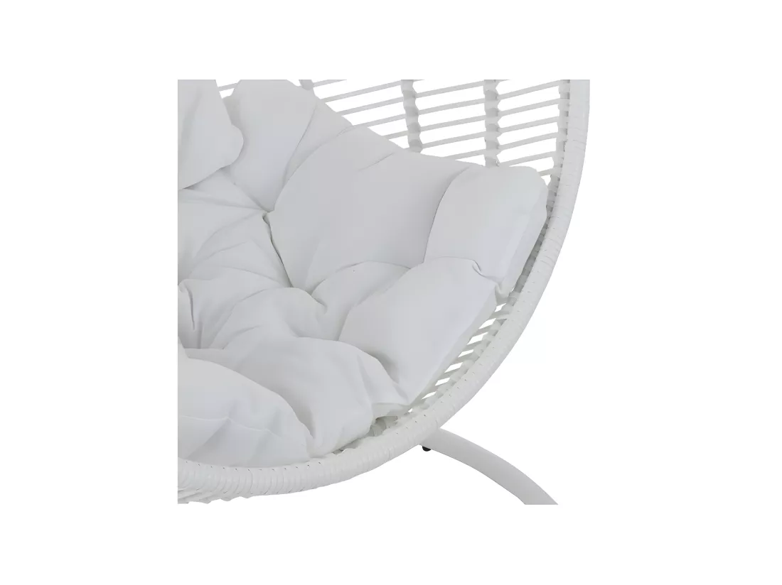 Fauteuil suspendu rond Acier Blanc - MACABA