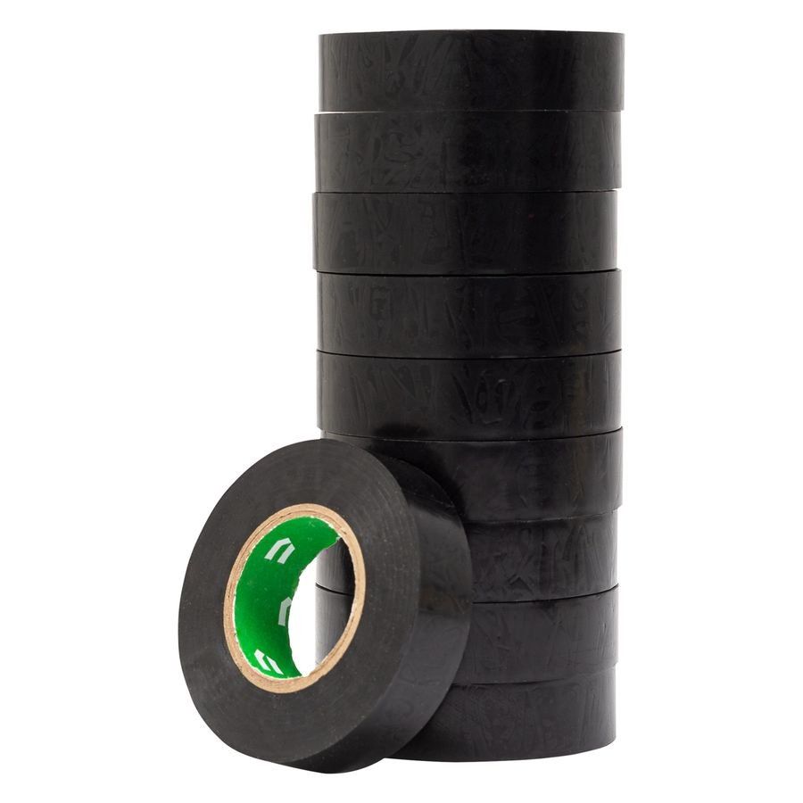 Unisport Ruban 1,9 cm x 19 m Lot de 10 - Noir