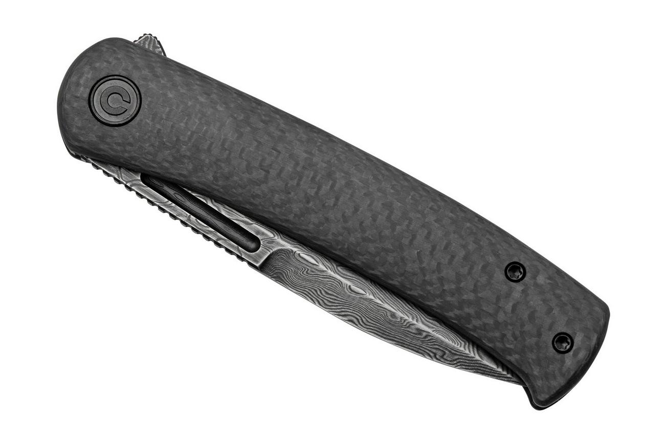 CIVIVI Caetus C21025C-DS1 Twill Carbon Fiber, Damascus Blade, zakmes