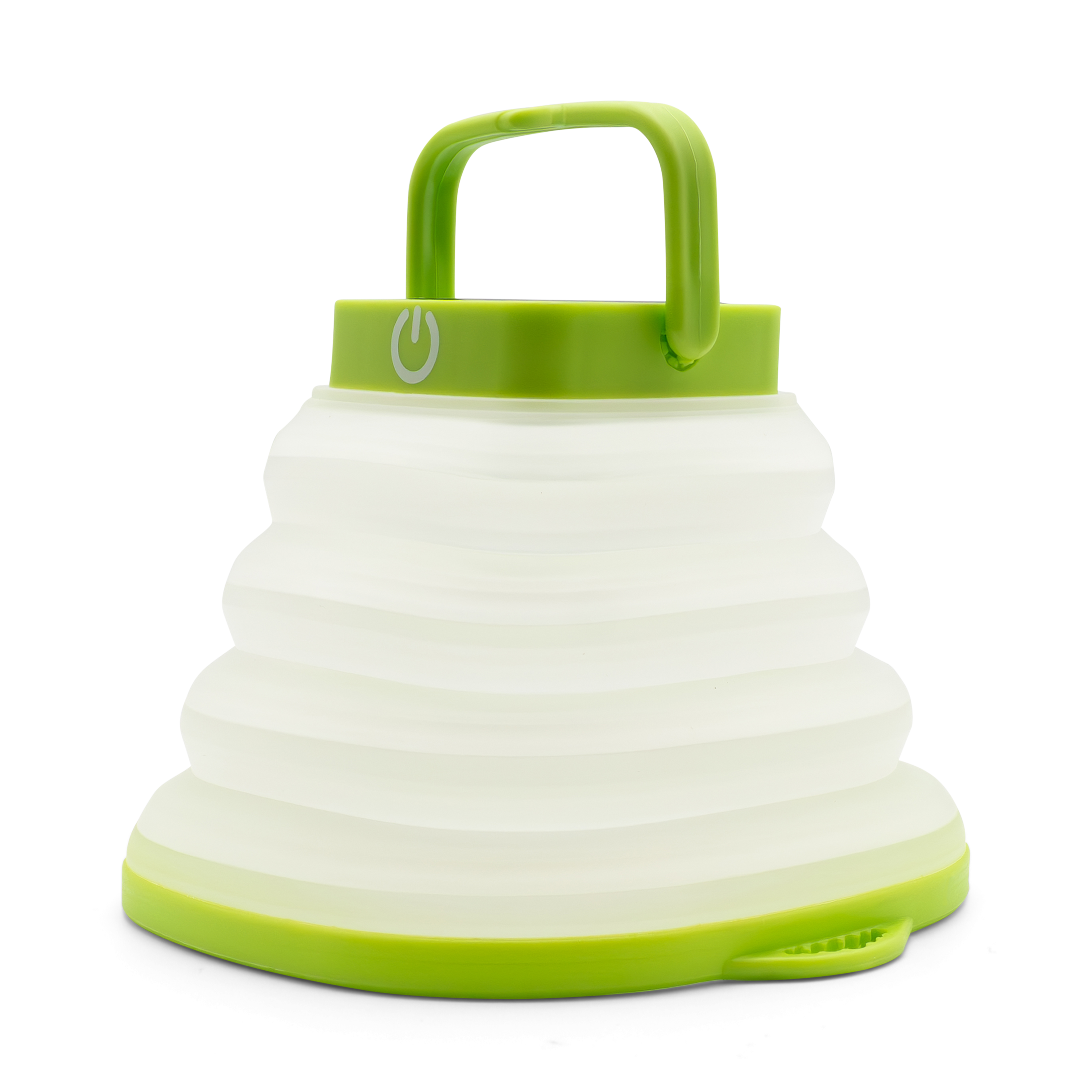 Faltbare Outdoor LED Solar Laterne Camping Lampe Wasserfest   500mA Akku  (IP67) - Transparent / Grün