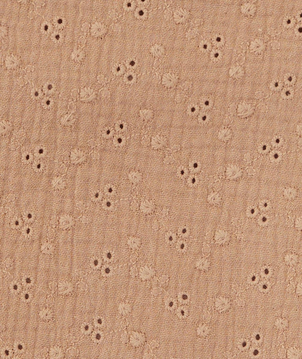 JOLLEINSAC MARRON BRODÉ ET AJOURÉ