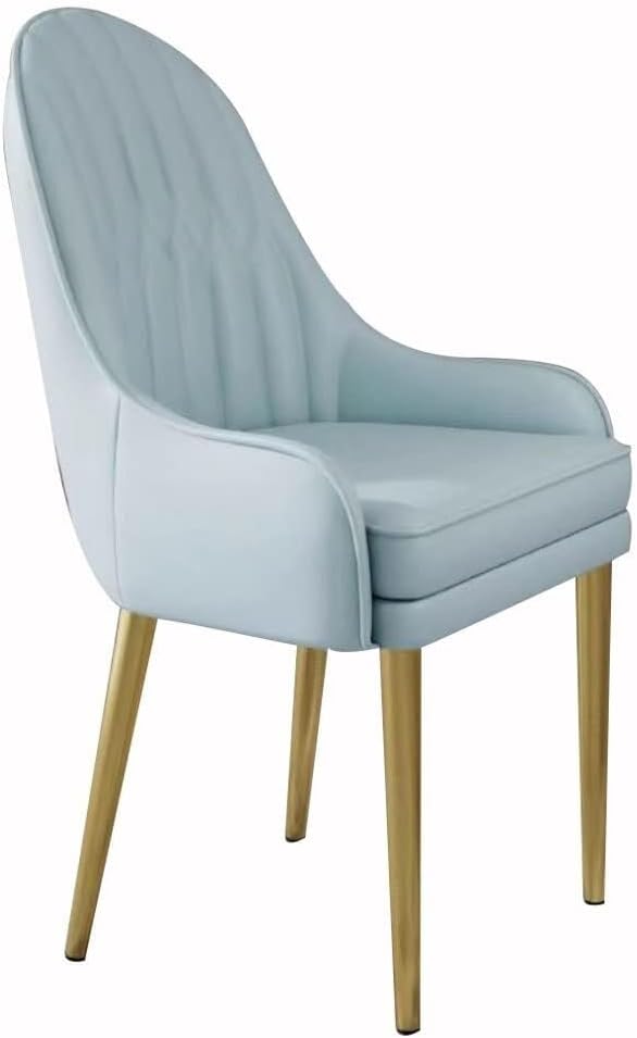 Moderne Esszimmerstühle aus PU-Leder mit stabilen Beinen aus Karbonstahl, 2er-Set für Küche und Wohnzimmer
