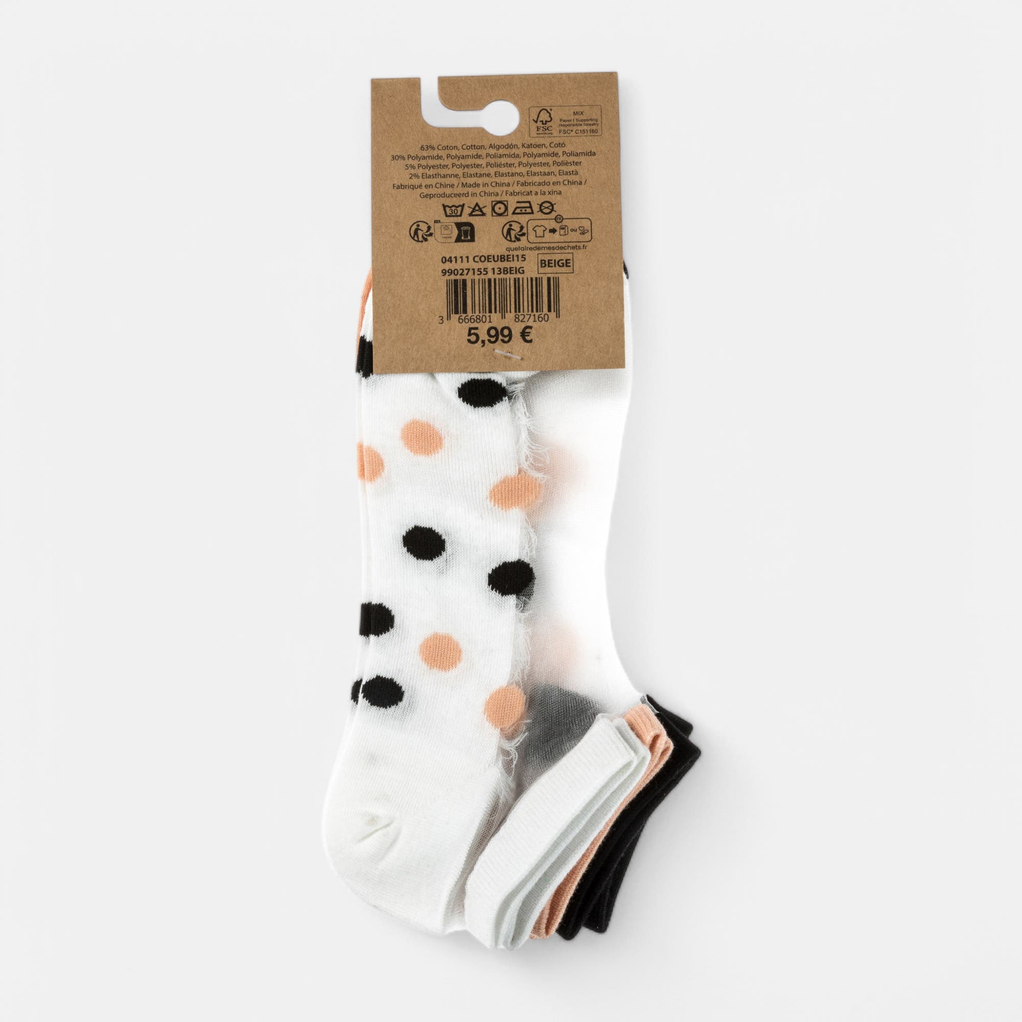 Chaussettes Femme beige