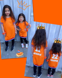 Baseball dress shortsleeves (gepersonaliseerd) - Orange