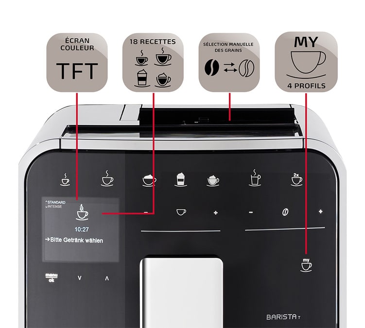 Melitta Barista T Smart Connectée Inox F840-100 Garantie 3 ans Coloris:Argent
